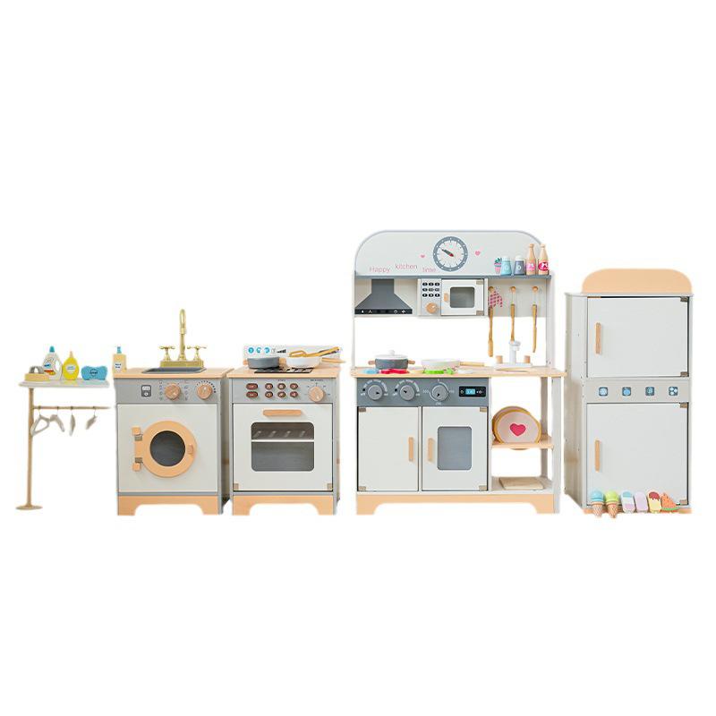 Wooden Pretend Play Kitchen Set: Fruit Cutting Toys for Kids' Birthday Gift