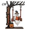 Kantoorbureau Decoratie Items Halloween Desktop Schommel Decor, Spookachtige Huis Lezen Geest op Een Beeldje Uniek Houtbewerking Cadeaus voor Woonkamer Keuken