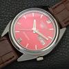 VINTAGE SEIKO 5 AUTOMATIC 7009A JAPAN MENS RED COLOR DIAL WATCH A701278-5 R206a-a701278