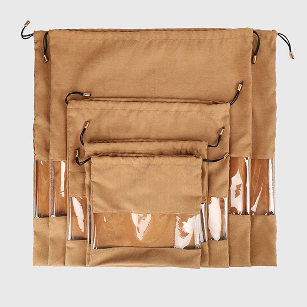 Visualisierungsfenster Handtasche Staubdichte Tasche Große Kapazität Ledertasche Aufbewahrungstasche