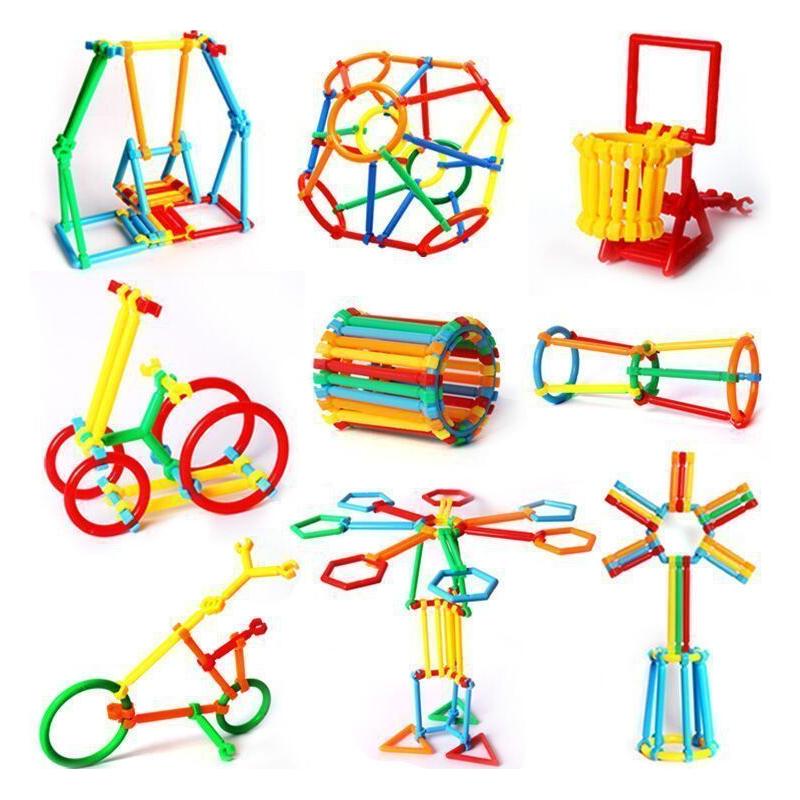 100/400 Zusammengebaute Bausteine DIY Smart Stick Blöcke Fantasie Kreativität Pädagogisches Lernspielzeug Kindergeschenk