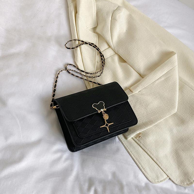 Stylish Pu Shoulder Bag For Women Trendy Casual Street Fashion Crossbody Bag 2023 чёрный