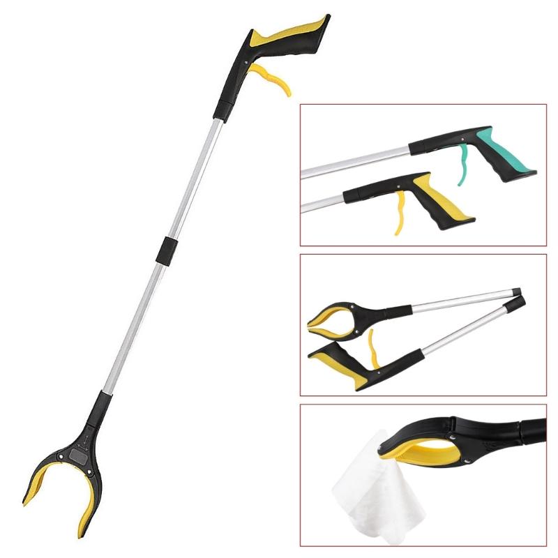 Grabber Reacher Tool, Wide Jaw, Foldable,Aluminium Alloys for Firm Grip, 32" with Magnets,Ergonomics Handle