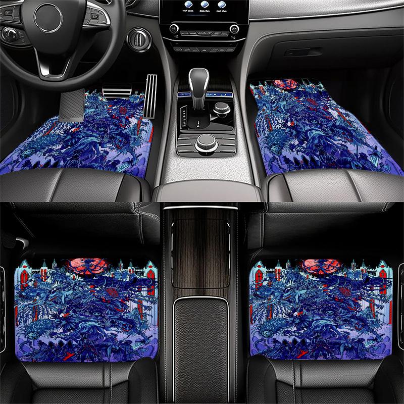 Game Black Car Floor Mats Full Coverage All-Season Car Mats, XPE Non-Slip And Wear-Resistant Mats Suitable for SUV Interiors, Textured Car Carpets