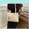 Chic Soft Pu Shoulder Tote Bag For Women In White Black Pink Perfect For Casual