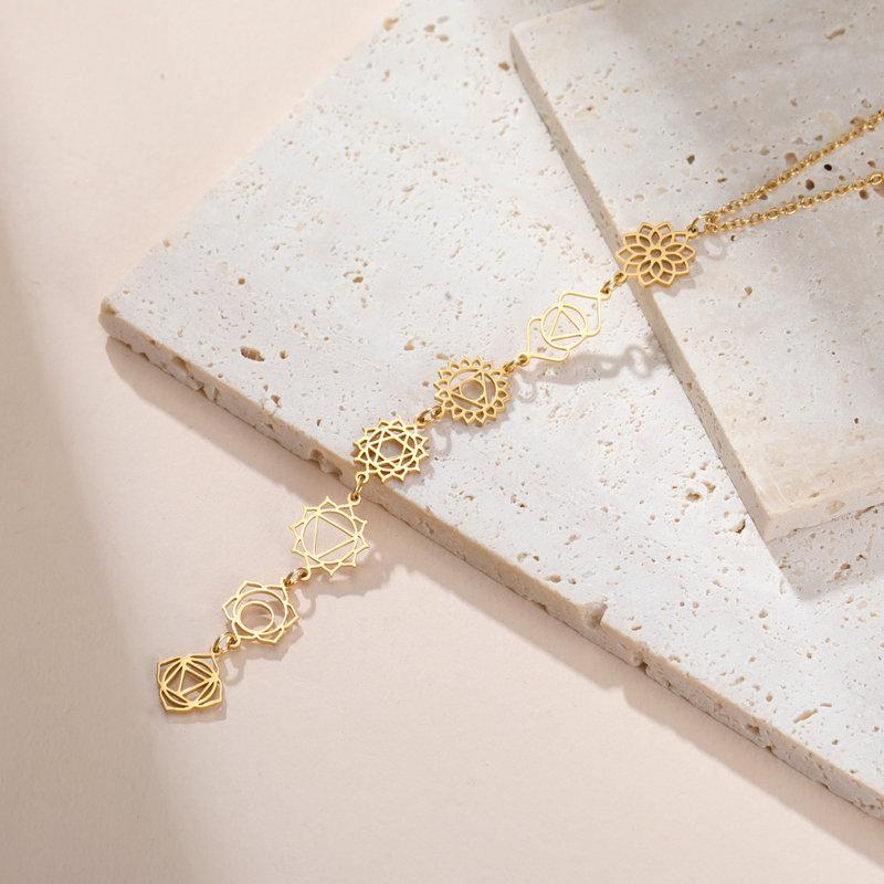 Europese & Amerikaanse DIY Multi-Hanger Roestvrijstalen Ketting met Gepersonaliseerd Ontwerp - Lange Sleutelbeenketting