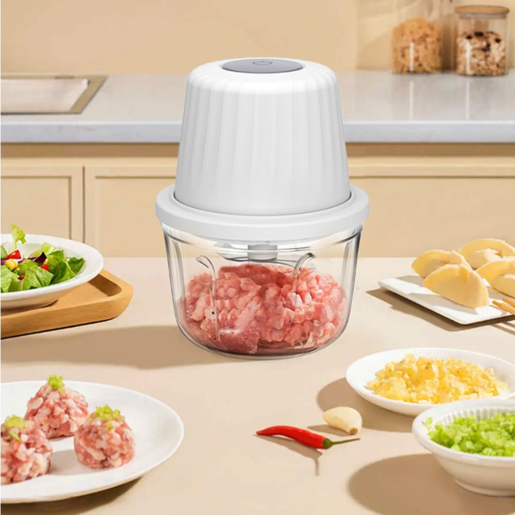 400ml Electric Garlic Chopper USB PS 6 Blades Garlic Beater Meat Grinders Portable Veggie Chopper Food Crusher Garlic Mincer