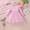 Sweet Girls' Dress Spring/Fall Children's Fashion Tulle Princess Dress