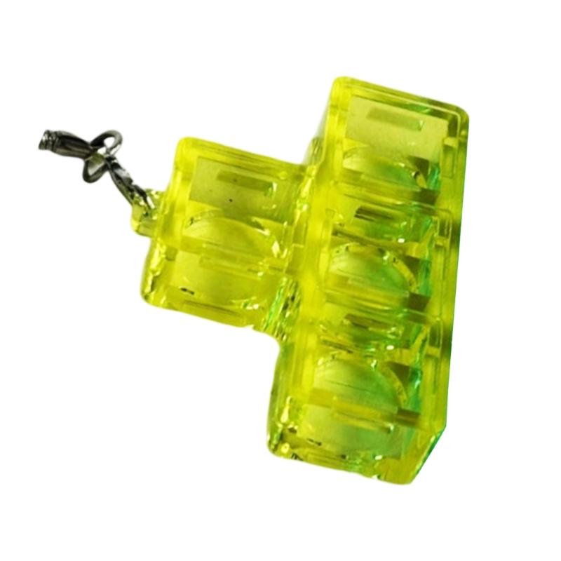 

Vibrant Sugar Block Clear Keychain Featuring Press Button for Stress Relief Stylish Decoration on Bags or Desks жёлтый