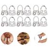 12Pcs Finger Picks Adjustable Stainless Steel Banjo Ukulele Guitar Plucked Strings ToolSilver