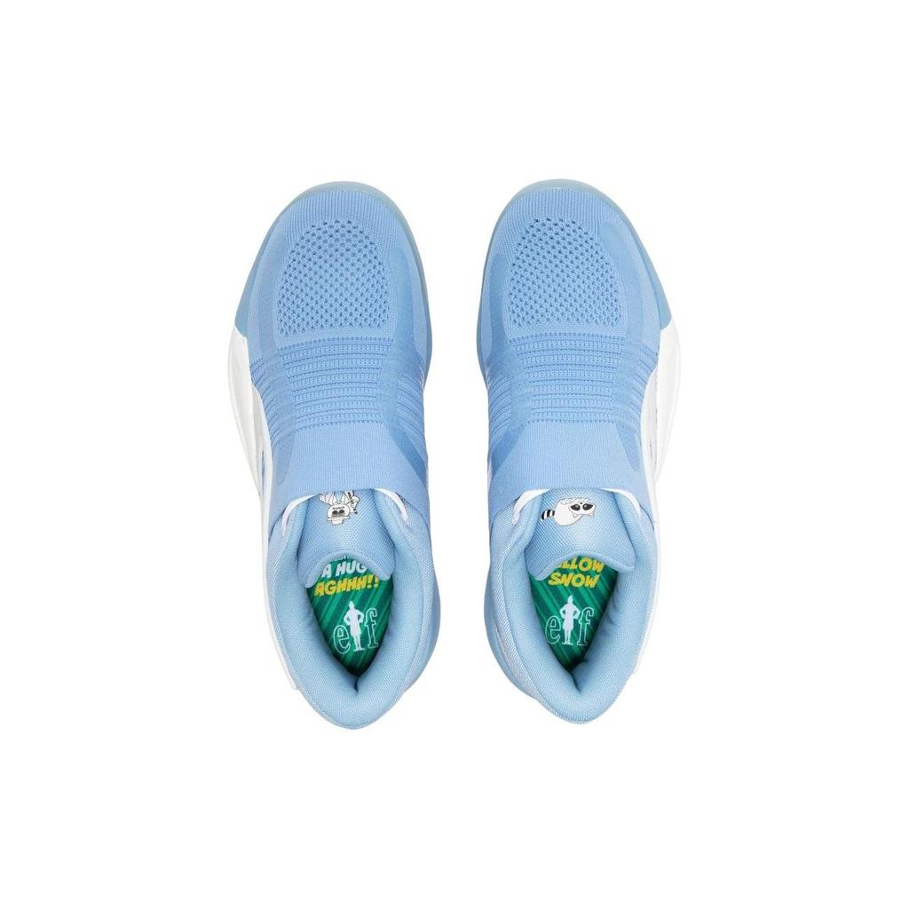 Puma Rise Nitro Elf Round Toe Lace-Up Fabric Slip-Resistant Durable Mid-Top Basketball Shoes Men sneakers Blue 378322-01