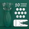 Clitoral Vibrator & Tongue Vibrator for Women Female G-Spot Stimulator Sex Toy 3 Suction 10 Nipple Licking Modes Adult Toys