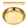 Silver Stainless Steel Round Plate Shallow Tray Rustproof Easy Clean Outdoor Camping Tray Flat Baking Cake Plate Restaurant
