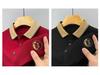 Pánské tričko s krátkým rukávem slim-fit s límečkem - Trendy korejský styl jednobarevný letní top