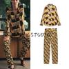 Women's Spring Clothing Fashion Print Long Sleeves Shirt 2720088 Fashion Print Casual Pants 2545087
