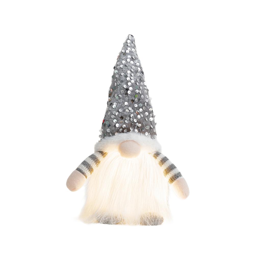 2024 Neue Weihnachten Gesichtsloser Puppe Dekorative Paillettenmütze Leuchtendes Ornament Niedlicher Zwerg Rudolph Wohnzimmerdekoration