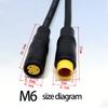 M6 M8 2 3 4 5 6 Pin Male to Female EbikeElectric Butt Cable Plug Connector Scooter Brake waterproof Signal Sensor cord 1 meterl