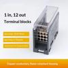 One In Multiple Out Din Rail Terminal Block 150A Universal Distribution Box Wire Connector Abs/Copper Power Junction Box