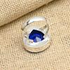 Lavish Blue Sapphire Gemstone 925 Sterling Silver Jewelry Lovely Ring For Her