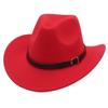 Small Belt Western Cowboy Hat With Upturned Edge And Buckle Accessories Felt Hat Tibetan Ethnic Style Wear Performance Jazz Hat