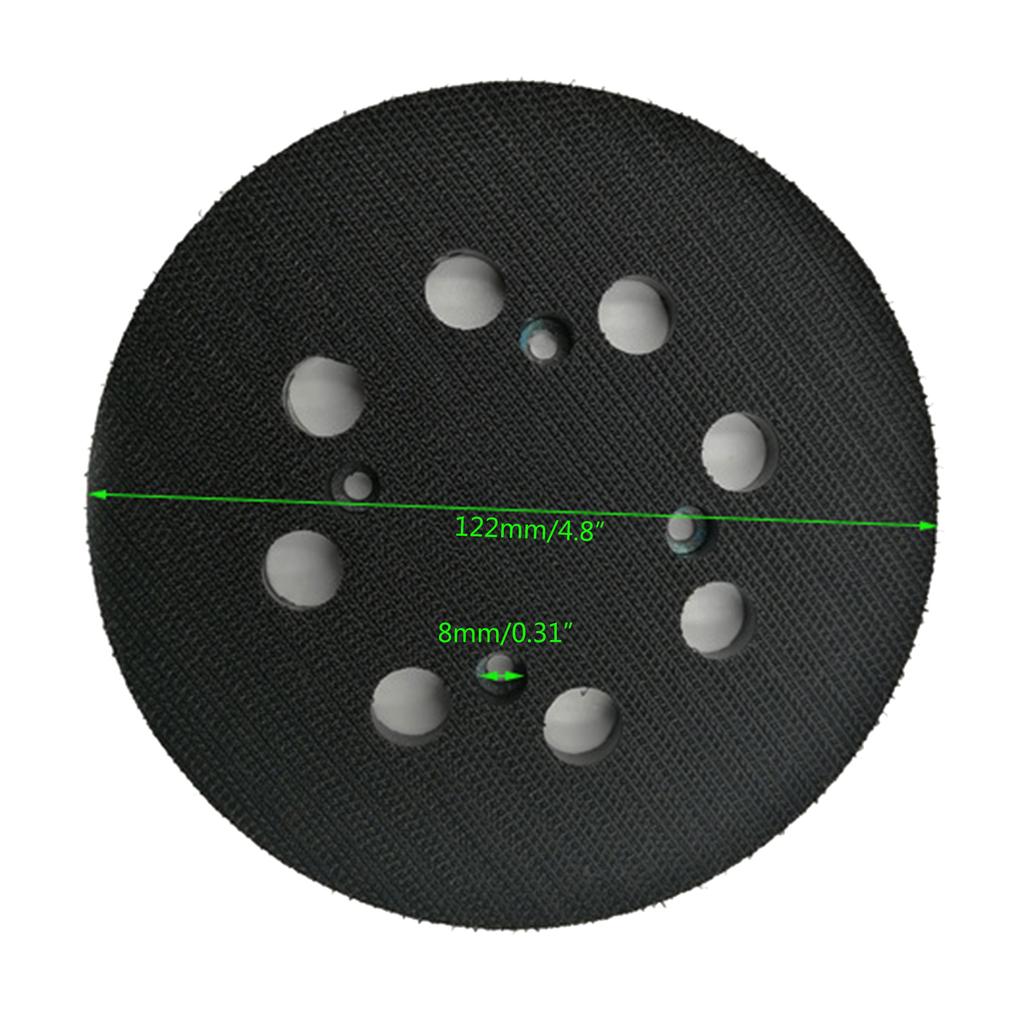 Durable 5"/125mm 8 Holes Hook Loop Sanding Disc Pad Electric Grinder Polishing Tool Self-adhesive Sandpaper Backup Stick