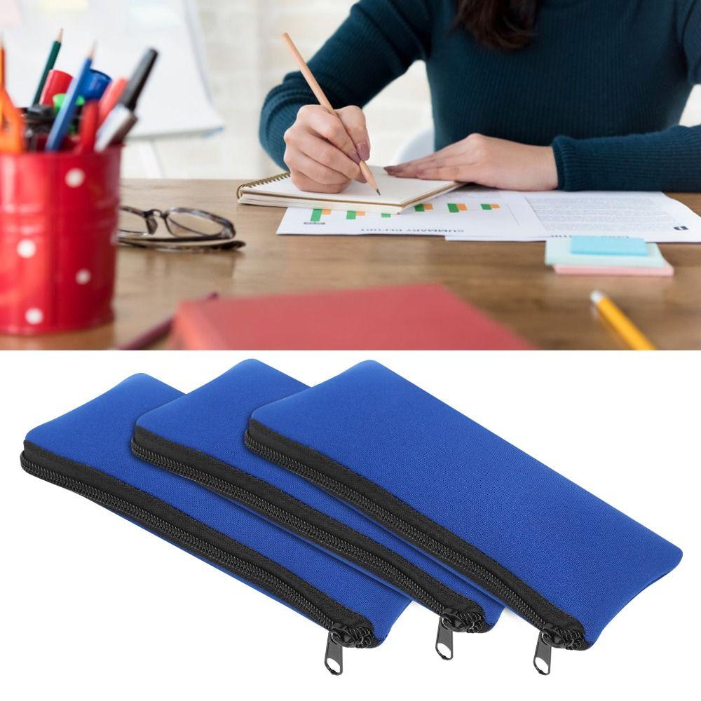 3Pcs Multifunction Pencil Case Neoprene Small Tools Storage Bag Pen Storage Bag  Travel Accessories