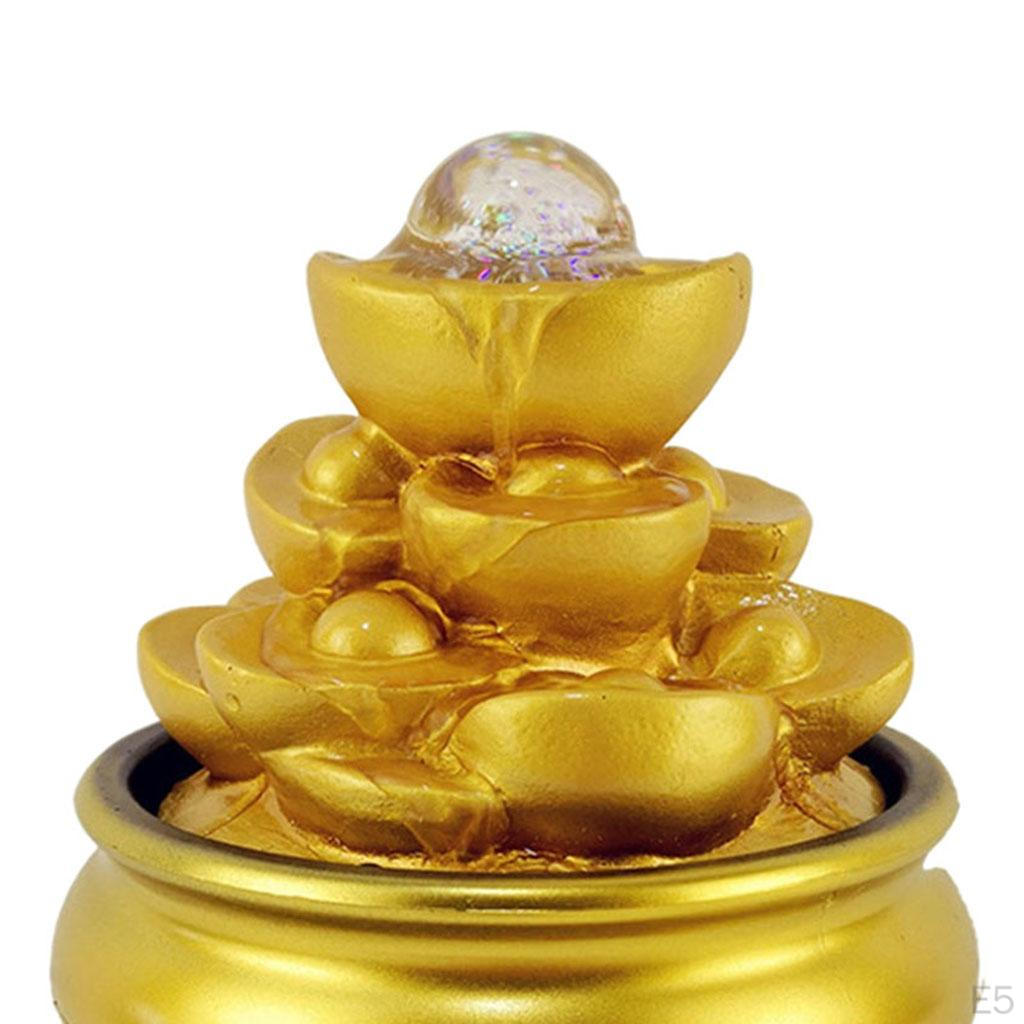 Money Tree Statue Lucky Bonsai Style Feng Shui Ornament Decor EU Plug A