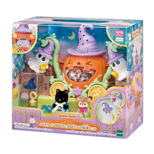 Sylvanian Families Halloween Ghost and Pumpkin Carriage Set for Dollhouse Toy SE-216 EPOCH