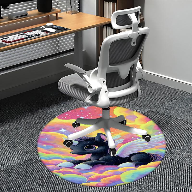 Einhorn Fantasy Stuhlmatte - Runder Teppich für Wohnkultur, Büronutzung, Geschenkidee 0464b