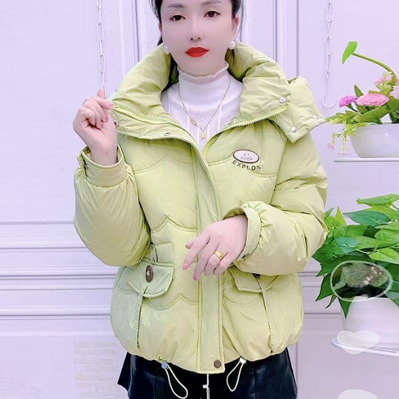 Down Padded Jacket Short Winter Padded Jacket Fashion Warm Hooded Loose Thick Padded Jacket