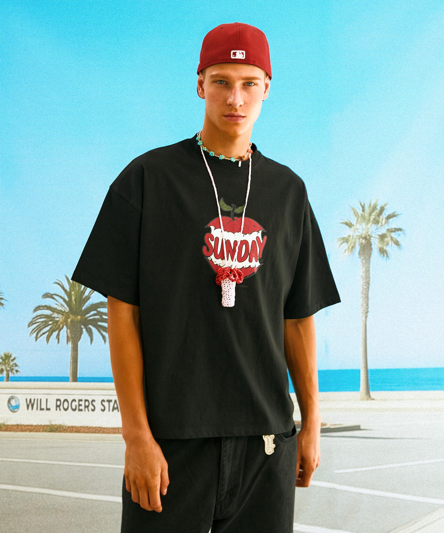 Sunday Fruits Market Sunday Apple Tee Black L