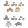 Hair Claw Oceanic Design Back Head Hair Clip with Shells Starfish Conch Pattern Multi-Purpose Hair Accessories