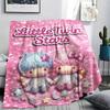 1PC Little Twin Stars Print Flannel Blanket, High quality All Seasons, Home Decor, Warmth and Comfort, Perfect for Christmas Gifts