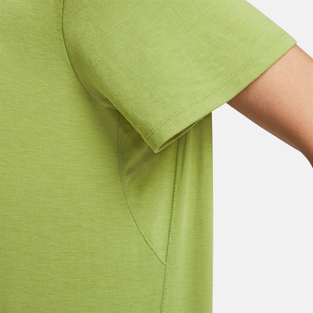 Nike Solid Color Logo Quick-Dry Short Sleeve Drop Shoulder T-Shirt Women Tops Pear-Green FN2815-377