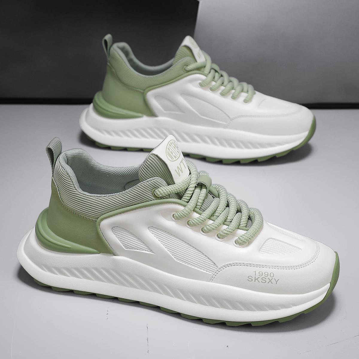 

Chunky Sneakers Mens Designer Running Shoes Fashion Casual Microfiber Leather Canvas Breathable Height Increased Platform Shoes 39