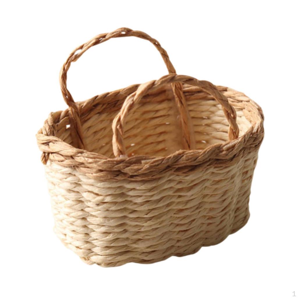 1/12 Dollhouse Accessory Storage Basket for DIY Kitchen Decor
