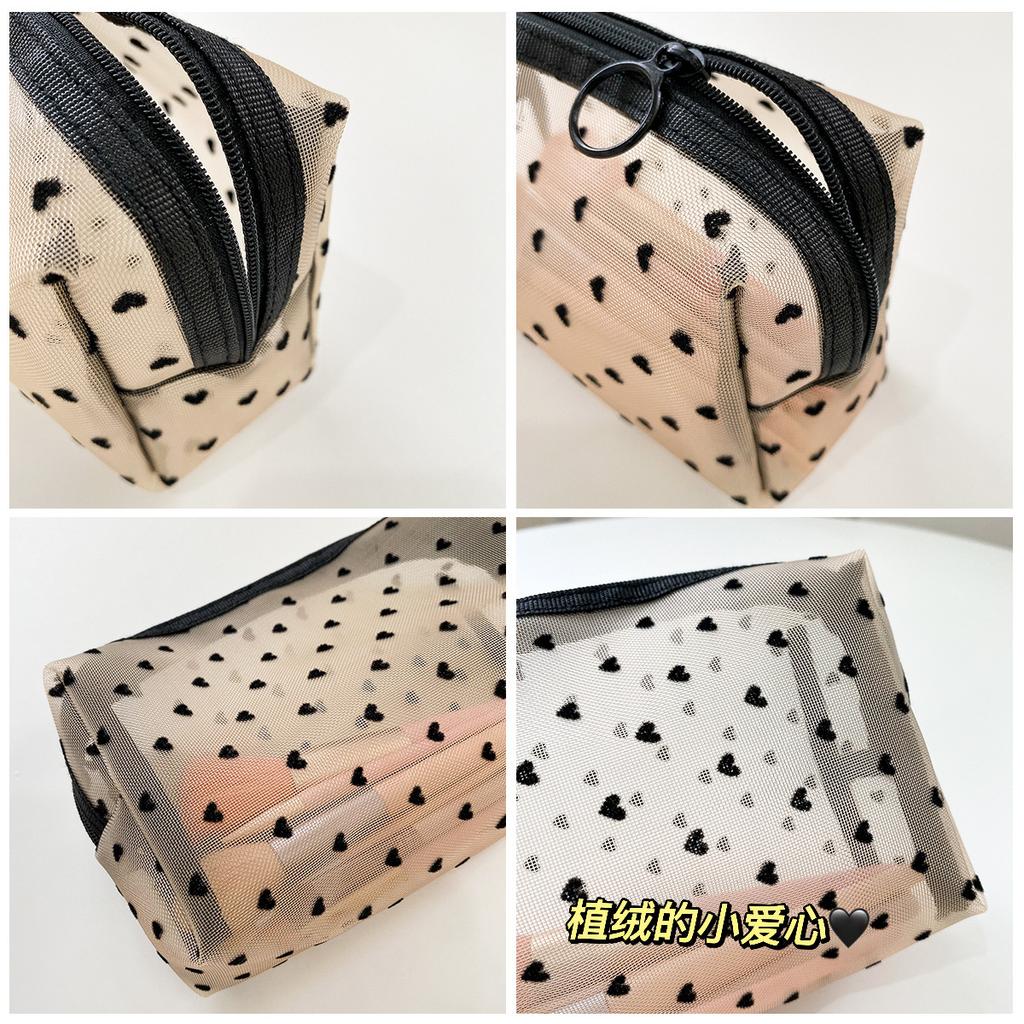 Cosmetic Bag Women'S Korean Transparent Toilet Bag Portable Mesh Storage Bag Large Capacity Travel