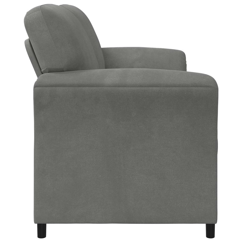 2 Seater Sofa Dark Grey 138 X 83 X 95 Cm Velvet