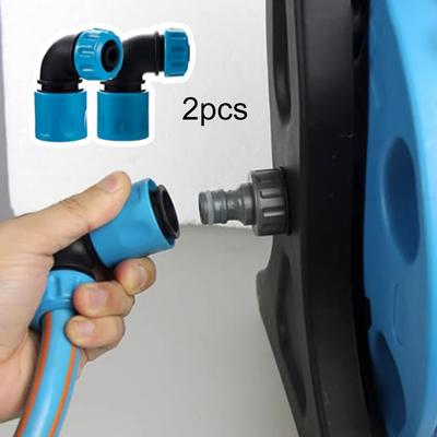 2 Stück Gartenschlauch-Verbindungsstück Winkelstück Schnellkupplungen Sprinkler Für Gartenbewässerung Autowäsche 1/2 Zoll Schlauch Haushalt Gartenbewässerung