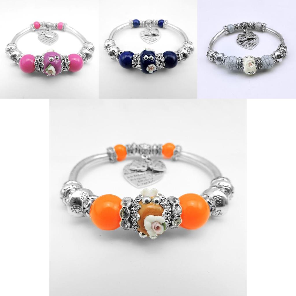Elegant Silver Plated Color Indonesia Beads Bracelet For Women With Timeless Charm