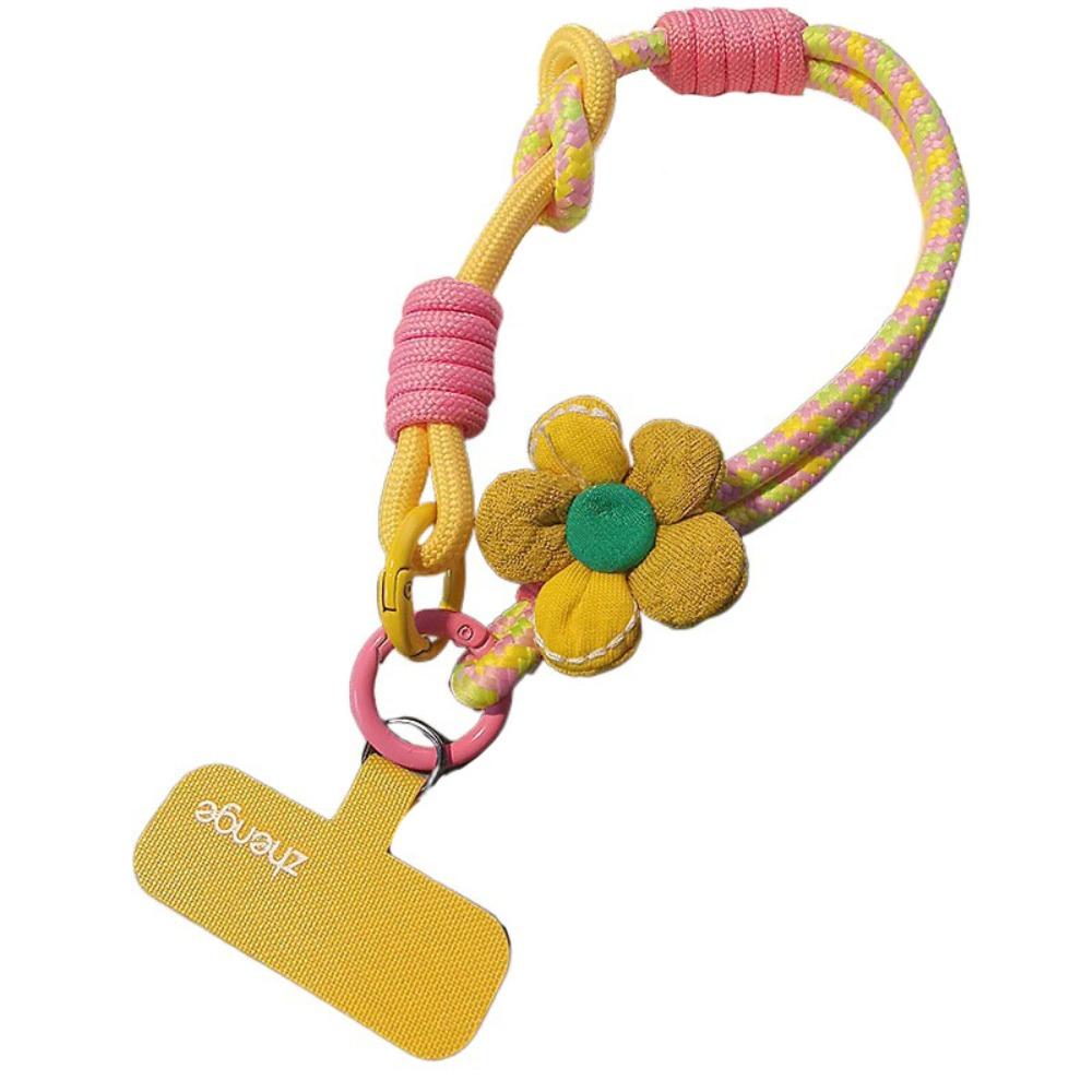 Keychain Mobile Phone Lanyard Detachable Phone Hanging Chain Keyring Lanyard  Mobile Case Yellow