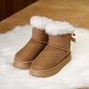 Large Size Snow Boots Women's New Winter Casual Furry Warm Thick-soled Cotton Boots