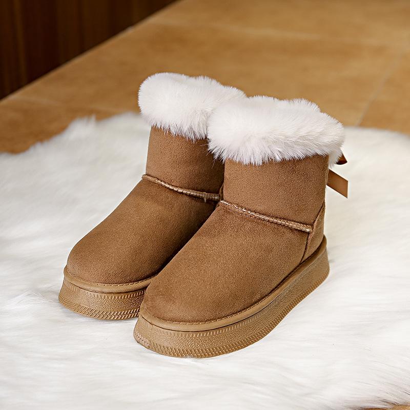 Large Size Snow Boots Women's New Winter Casual Furry Warm Thick-soled Cotton Boots