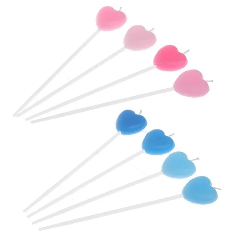 4 PCS/Set Candle Heart/Star Stick Design Birthday Cake Candle Party Holiday Home Decoration