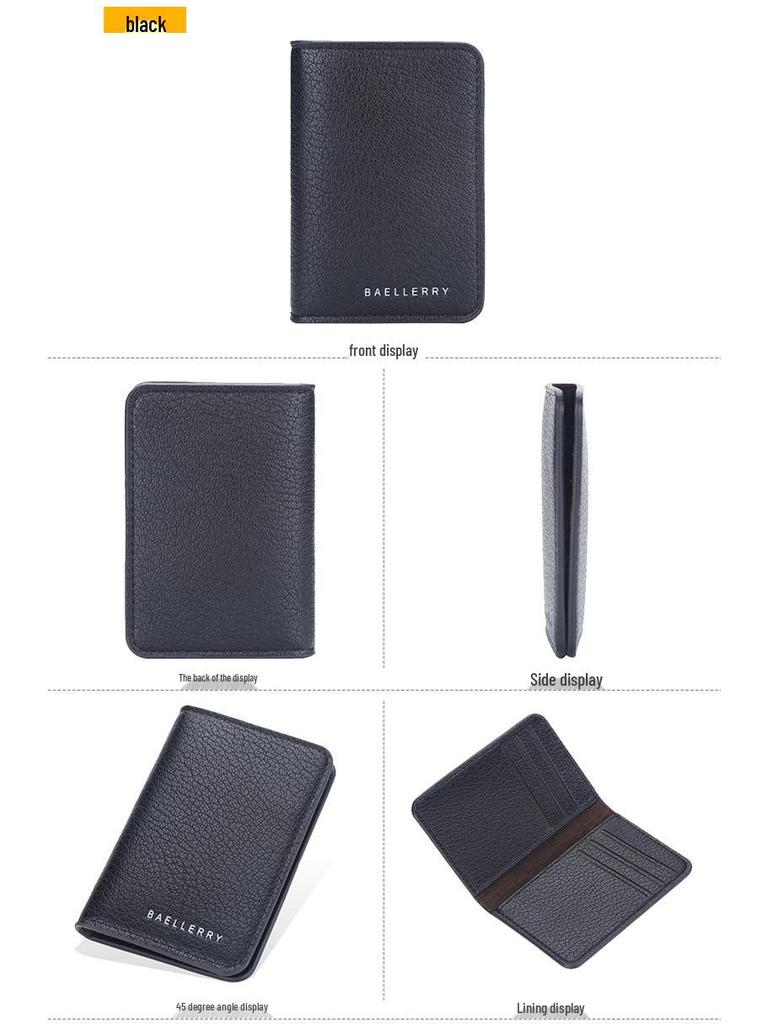 Men's Slim PU Multi-Card Holder with Driver's License Slot