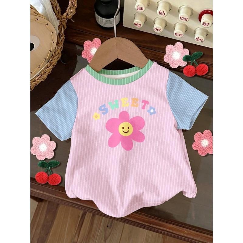 Abbigliamento Bambina Estate T-shirt con Stampa 3D Grafica Gatto Kawaii Vestiti per Bambine Esterni Manica Corta Casual Top per Bambine