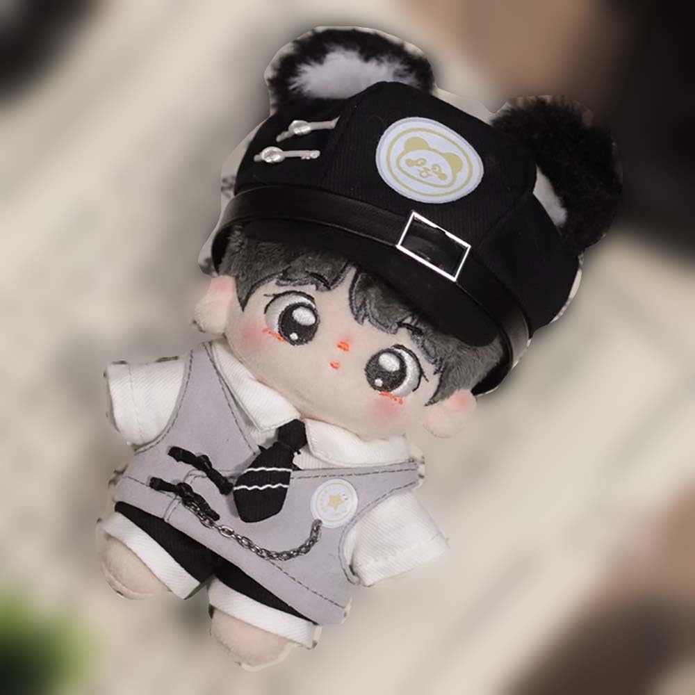 Niannyyhouse 10cm Stuffed Toy Clothes Hat Jacket Dress Shirt Pants Vest Tie Panda Suit Cotton Doll Costume Changeable