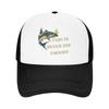 Fashion Fishing Life A Fish Is Never Big Enough Mesh Baseball Cap Adjustable Denim Hat Caps Unisex