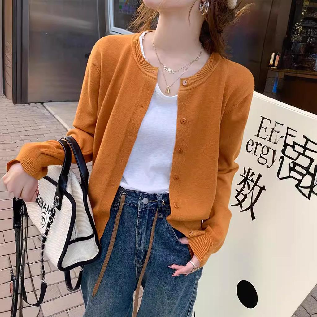 Knit Cardigan Coat Autumn Womens Outerwear Spring Sweater Loose Top