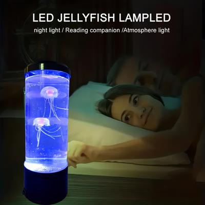 1pc Jellyfish Lava Lamp, Electric Aquarium Ocean Night Lights,LED Jellyfish Mood Lights,7-Color Changing Atmosphere Night Light, For Living Room Home